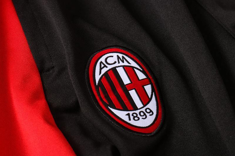 Conjunto de Treino Puma - AC Milan Zíper Longo - Preto