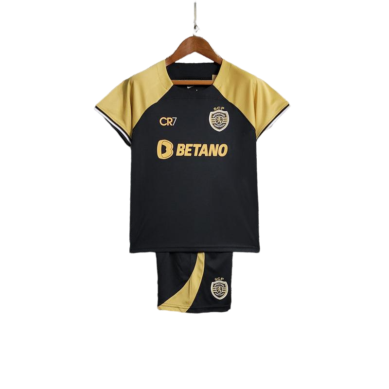 Conjunto Infantil Sporting Portugal Third III CR7 2023/24 - Preto