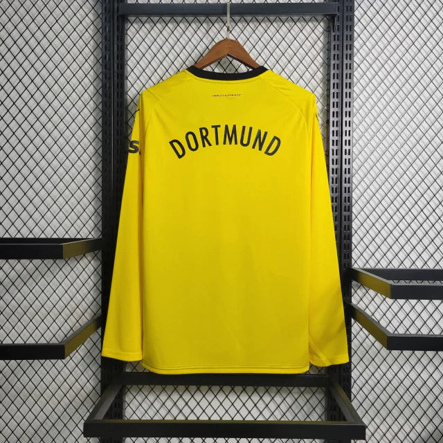 Camisa Borussia Dortmund I Puma 23/24 Manga longa Torcedor Masculino Amarelo