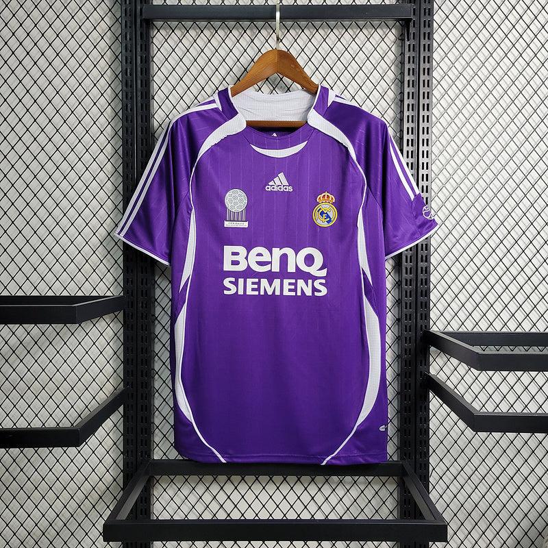 Camisa Real Madrid Away 2006/07 Adidas Retrô - Roxa