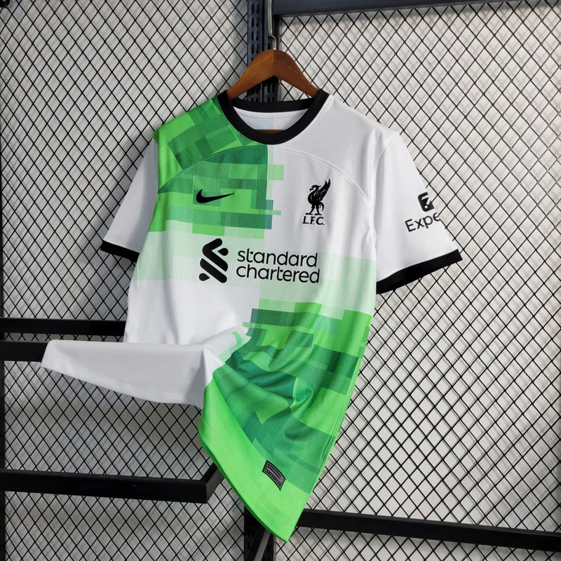 Camisa Liverpool II Nike Torcedor 2023/24 Masculino Branco e Verde