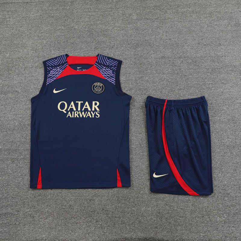 Conjunto Regata Paris Saint Germain 2023/24 Nike - Azul Escuro