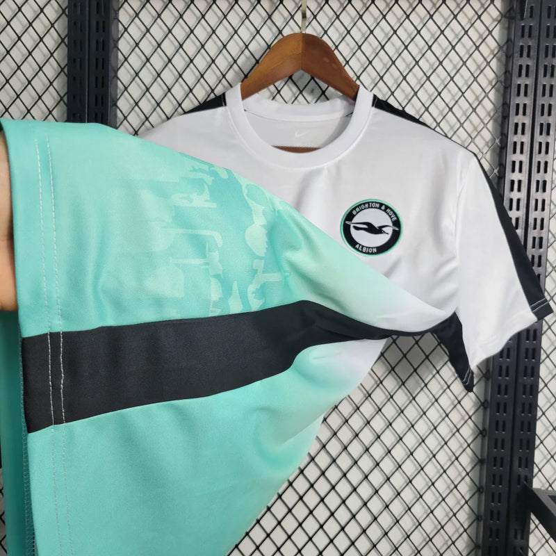 Camisa Brighton & Hove Albion 23/24 Torcedor- Branco e Verde