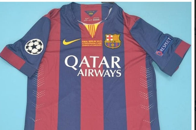 Camisa Retro Barcelona I Home Nike 2014/15 Masculino Azul e Grená