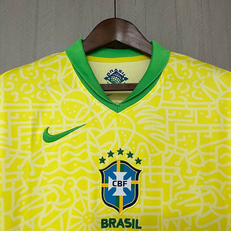 Camisa Seleção Brasileira I Home Nike Torcedor 2024/25 Masculino Amarelo