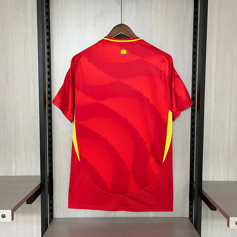 Camisa Espanha I Home 2024/25 Torcedor Adidas Masculino Vermelho