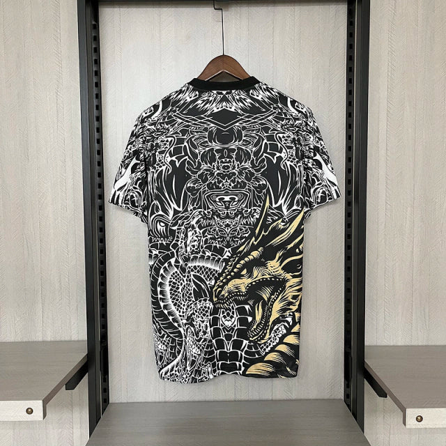 Camisa Real Madrid Dragão Dourado Adidas Torcedor 2023/24 Masculino Preto