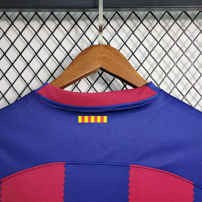 Camisa Barcelona I Home Nike Torcedor 2023/24 Masculino Azul e Grená