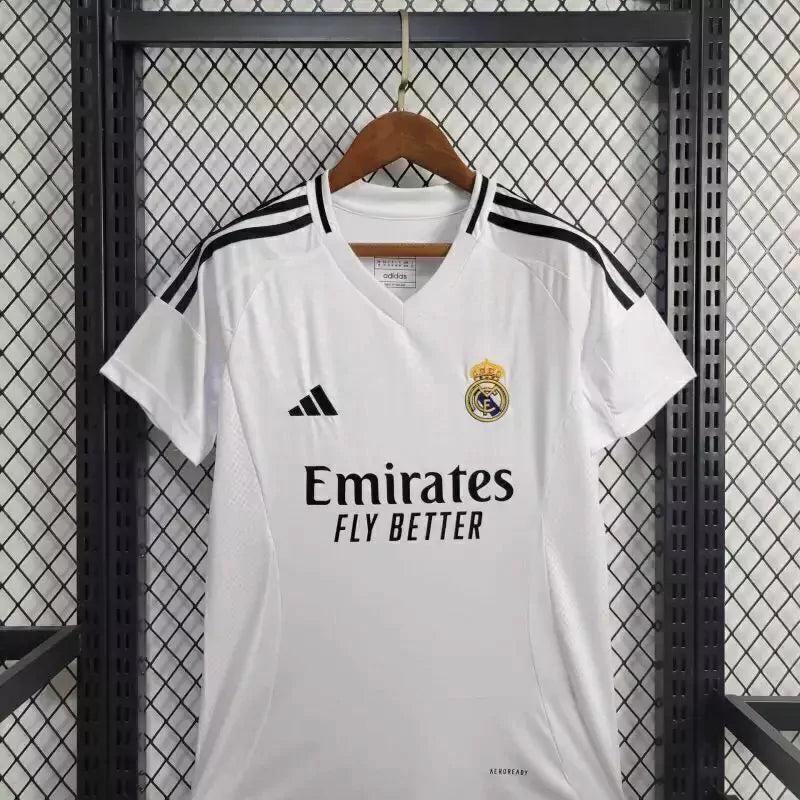 Camisa Real Madrid I Home 2024/25 Torcedor Feminina Branco