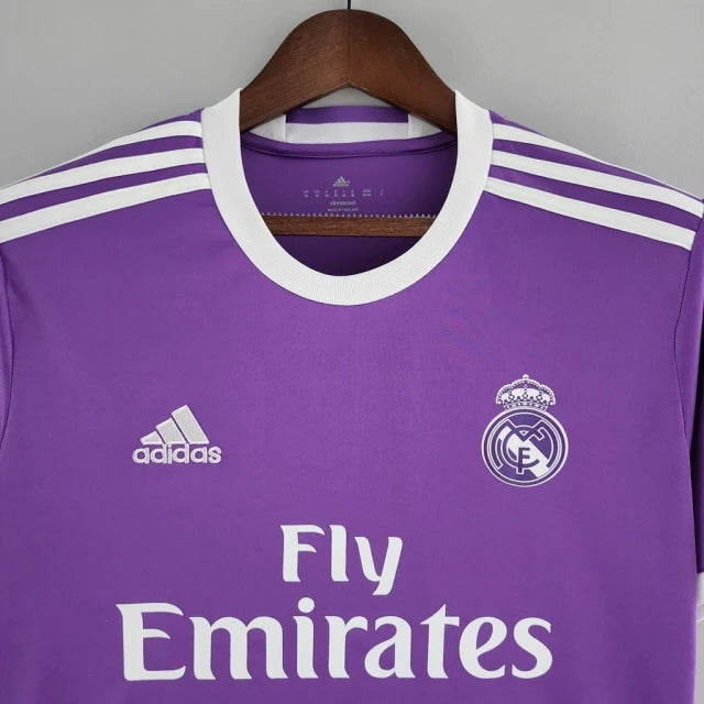 Camisa Retrô Real Madrid II Away Adidas 2016/17 Masculino Roxo