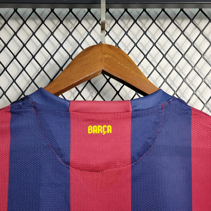 Camisa Retro Barcelona I Home Nike 2014/15 Masculino Azul e Grená