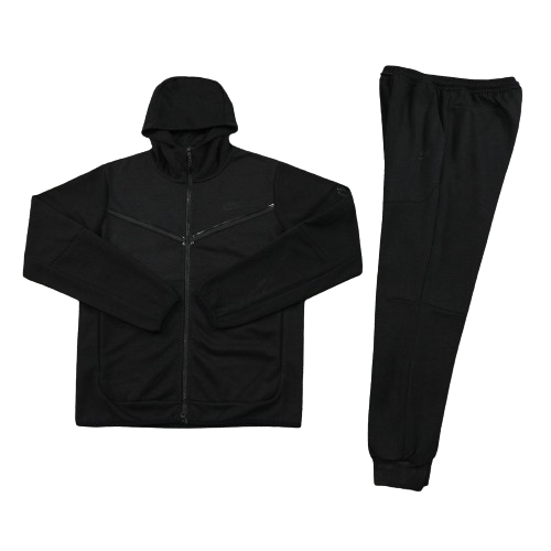 Conjunto Nike Tech Fleece All Black Zíper Longo