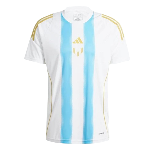 Camisa Adidas X Messi “Spark Gen10s” 2024/25 Torcedor Masculino - Branco/Azul Celeste