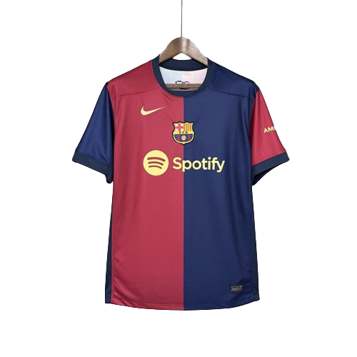 Camisa Barcelona I Home Nike Torcedor 2024/25 Masculino Azul e Grená