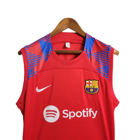 Camisa Barcelona Treino 23/24 - Regata - Torcedor Nike Masculina - Vermelho