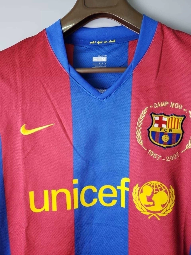 Camisa Barcelona Retrô 2006/2007 - Nike Azul Grená