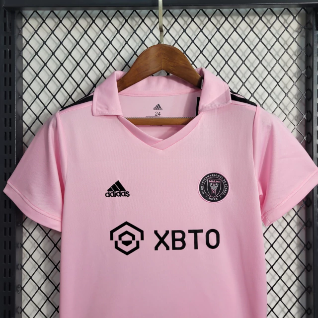 Kit Infantil Inter Miami Home 23/24 Adidas - Masculino- Rosa