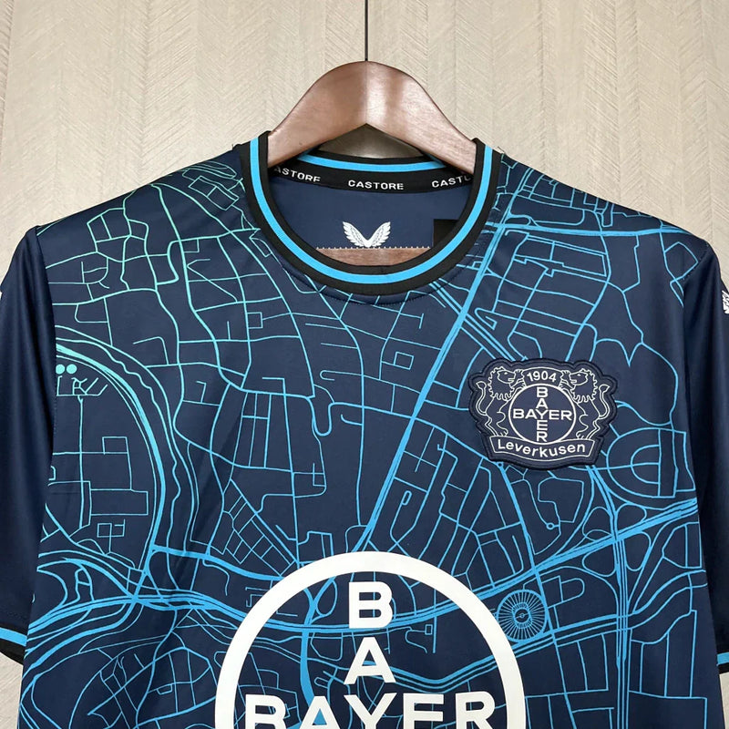 Camisa Bayer Leverkusen II Torcedor 2024/25 Masculino Azul Escuro