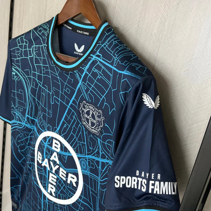 Camisa Bayer Leverkusen II Torcedor 2024/25 Masculino Azul Escuro