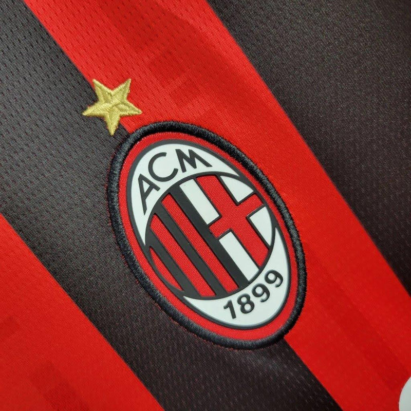 Camisa Milan I Home 2024/25 Puma Torcedor Masculino Vermelho e Preto