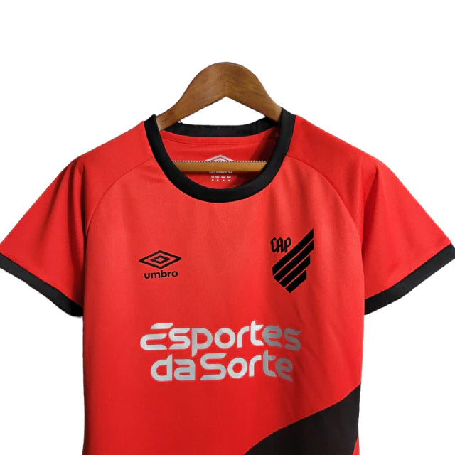 Camisa Athletico Paranaense I 23/24 - Feminina Umbro - Vermelho e Preto