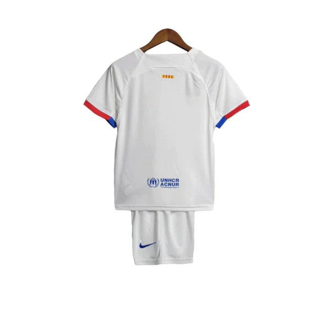 Kit Infantil Barcelona II Nike 23/24 - Branco