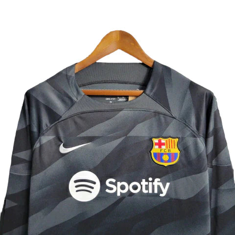 Camisa Barcelona Goleiro 23/24 - Manga Longa - Torcedor Nike Masculina - Preto