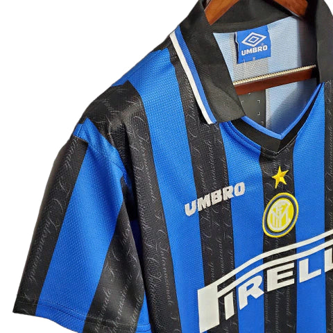 Camisa Retrô Inter de Milão Umbro 1997/1998 Azul e Preta