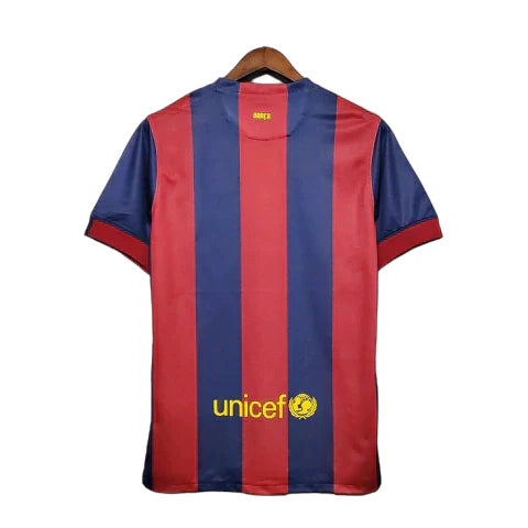 Camisa Retro Barcelona I Home Nike 2014/15 Masculino Azul e Grená