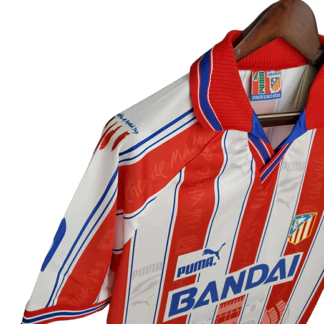 Camisa Atlético de Madrid Retrô 1996/1997 Branca e Vermelha - Puma