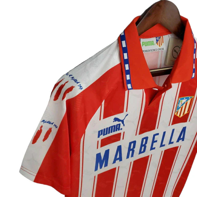 Camisa Atlético de Madrid Retrô 1994/1995 Branca e Vermelha - Puma