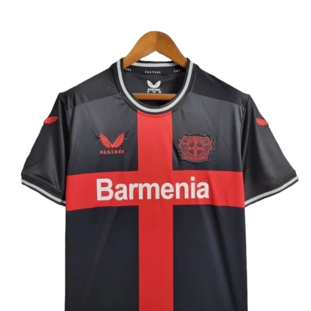 Camisa Bayer Leverkusen Home I Castore Torcedor 2024/25 Masculino Preto